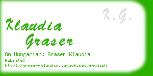 klaudia graser business card